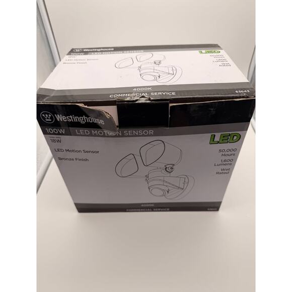 18-Watt 180-Degree Bronze Motion Activated Outdoor LED Flood Light - Picture 4 of 6